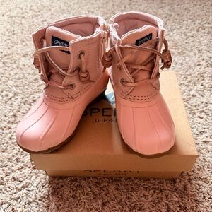 Sperry Girls Pink Waterproof Duck Boots